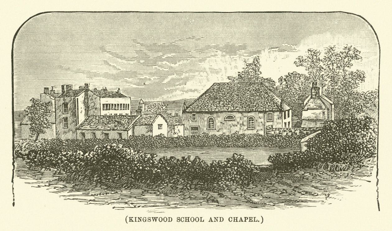 Kingswood iskola és kápolna (metszet) alkotó: English School