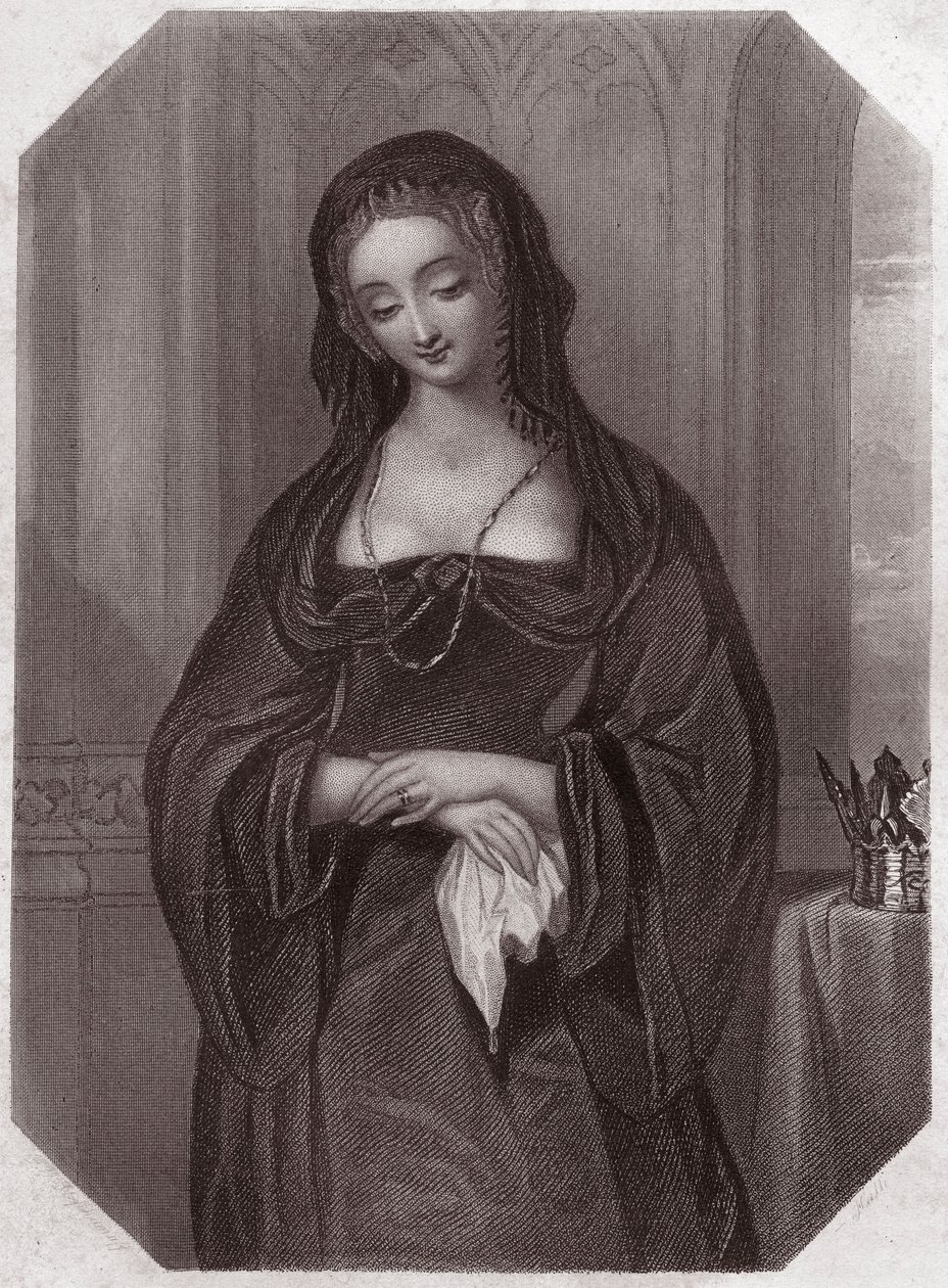 Lady Gray (Henry VI) (VI. Henry) (Elizabeth Woodville) - „” Galerie des femmes de Shakespeare, a korai londoni művészek negyvenöt komoly portréjának gyűjteménye, kritikai és irodalmi megjegyzésekkel gazdagítva””” 1838 körül - a „ ” Galéria a nőkről alkotó: English School