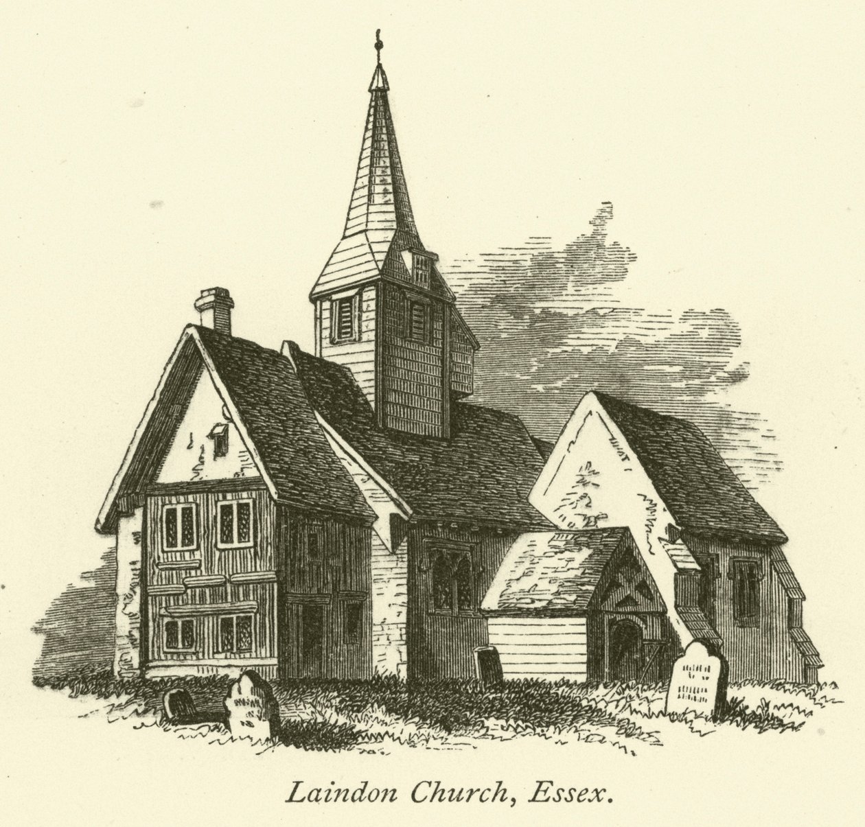 Laindon templom, Essex (metszet) alkotó: English School