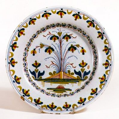 Lambeth Delftware lemez, 1770 körül (kerámia) alkotó: English School