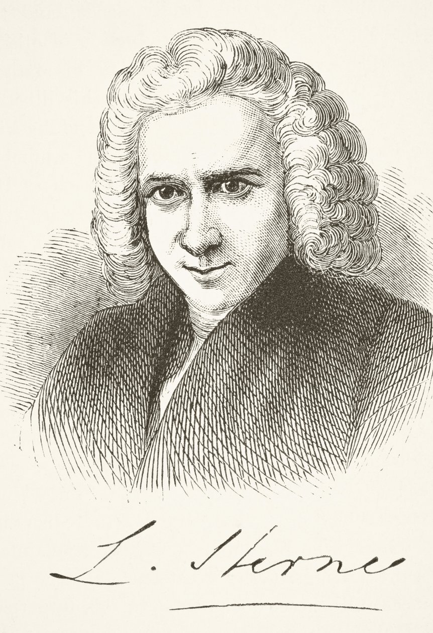 Laurence Sterne, William Hickman Smith Aubrey (1858-1916) „Anglia nemzeti és hazai története” című művéből, London, 1890 körül. alkotó: English School