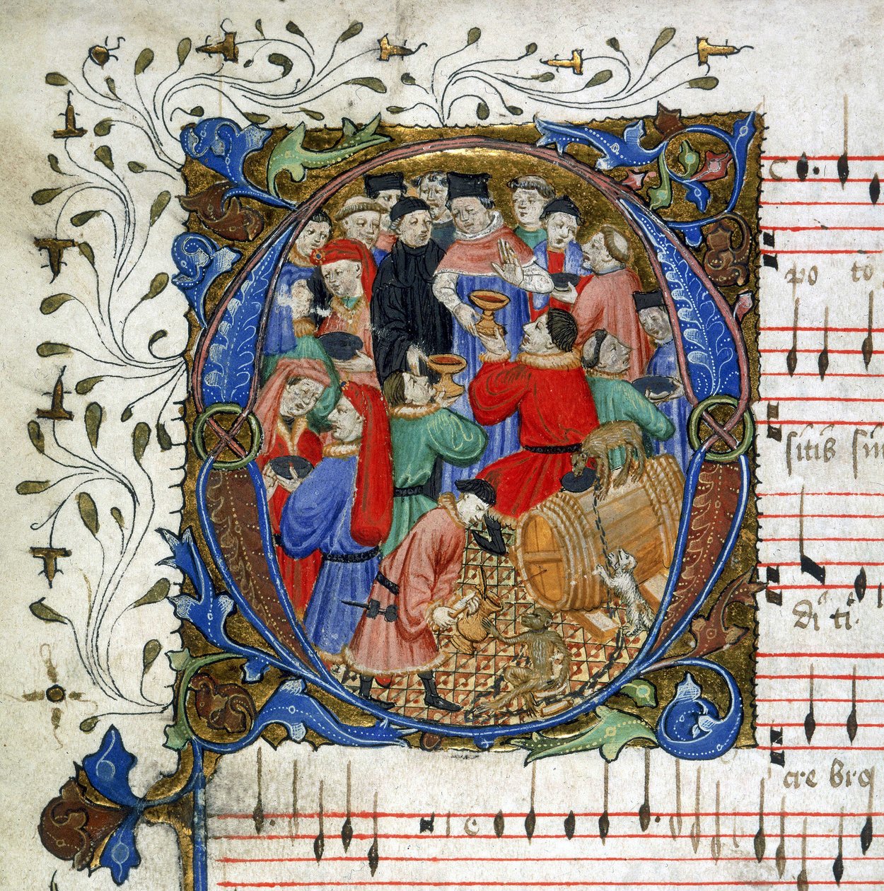 Középkori ivódal levele a Windsor Carol Bookból, 1440 körül (miniatűr) alkotó: English School