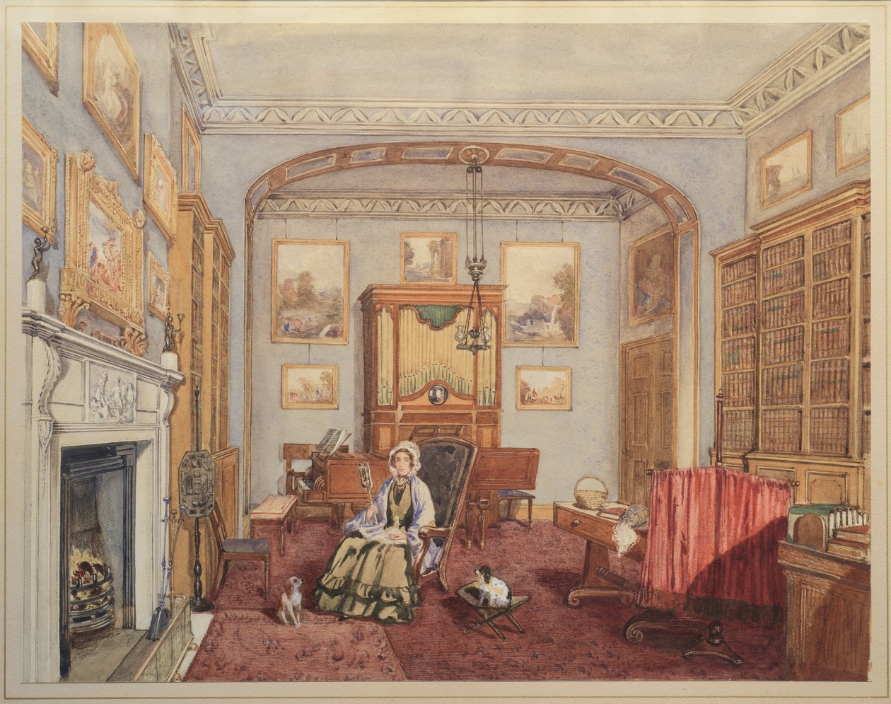 Könyvtár – Zeneterem Northwick Bacchussal és Ariadnéval Tizianus után, 1830 körül alkotó: English School