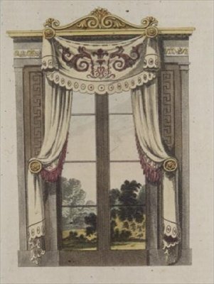 Könyvtári ablakfüggönyök, 70. tábla az 1815-ben megjelent Ackermann