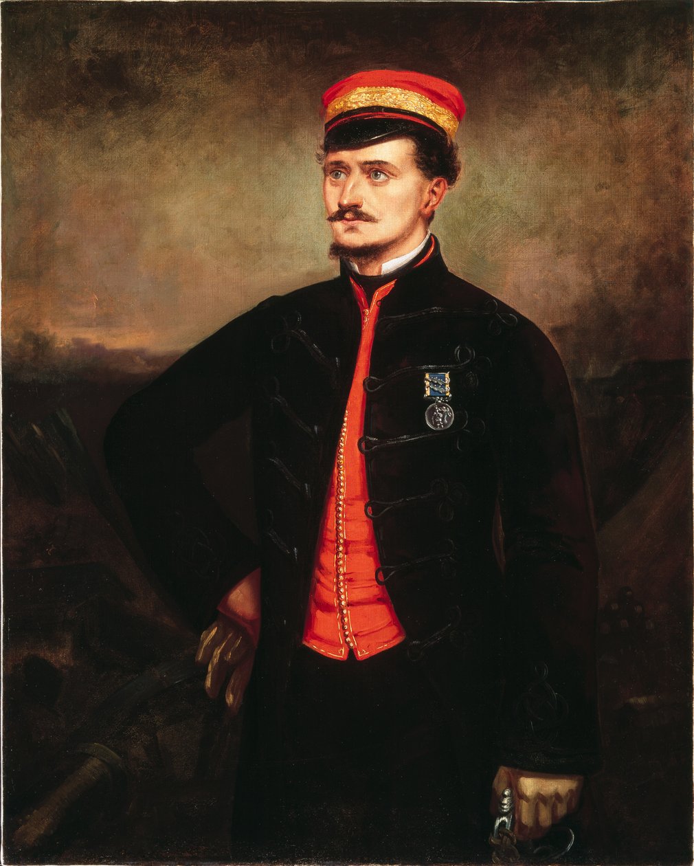 Thomas Murphy hadnagy a török kontingens levetkőző egyenruhájában, Krím, 1857 alkotó: English School