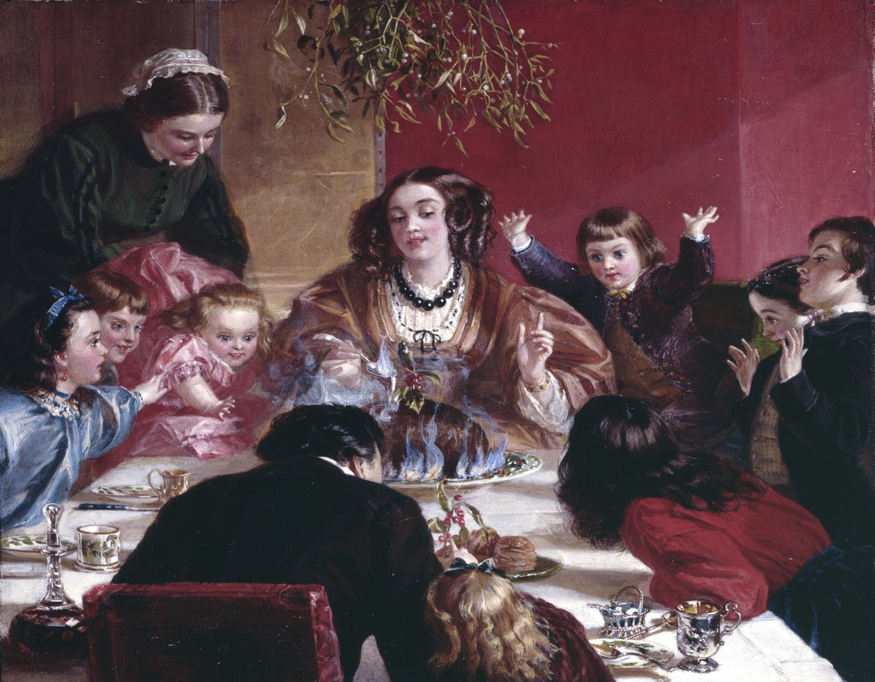 A Plum Pud meggyújtása alkotó: English School