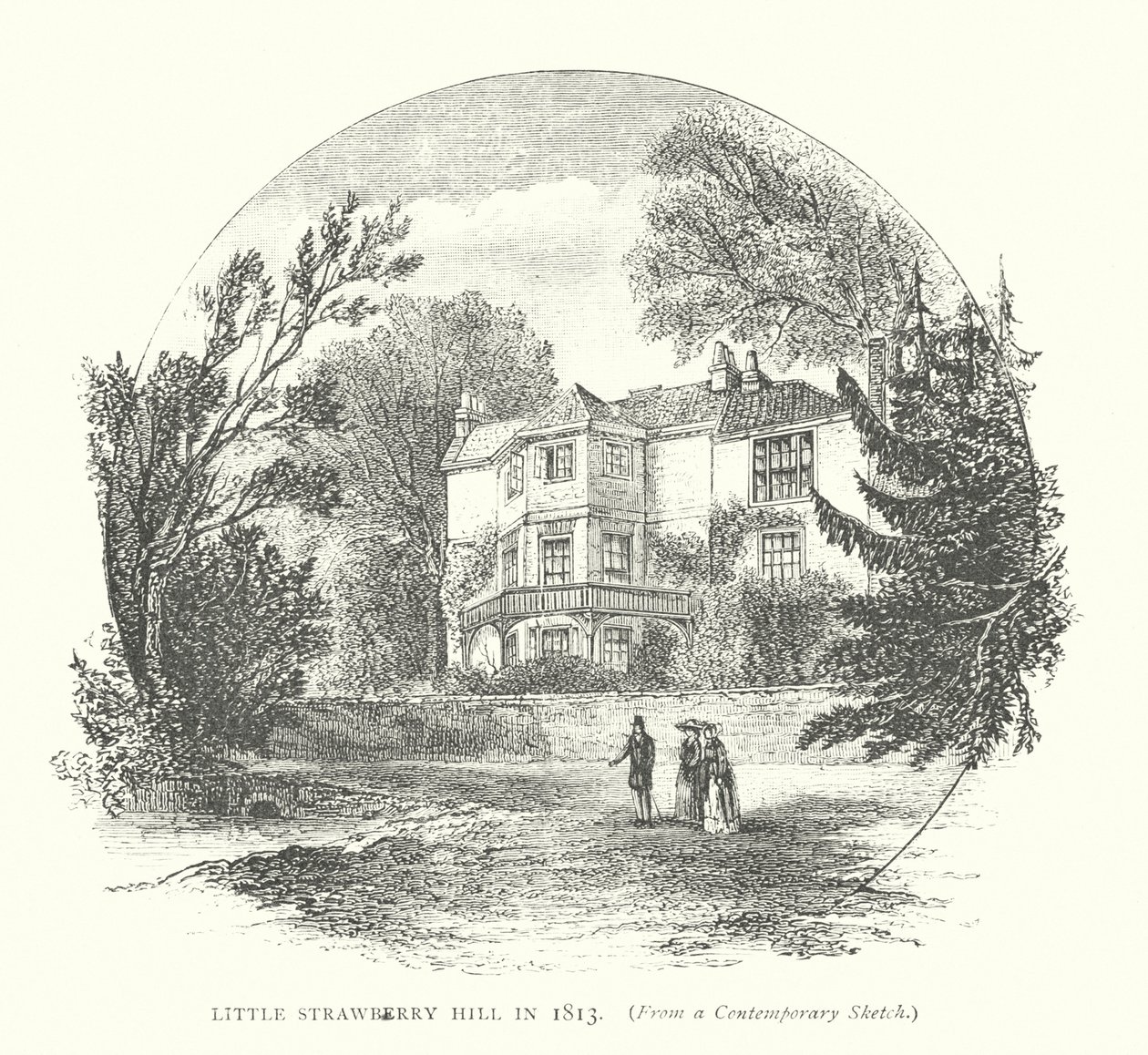 Little Strawberry Hill 1813-ban (metszet) alkotó: English School