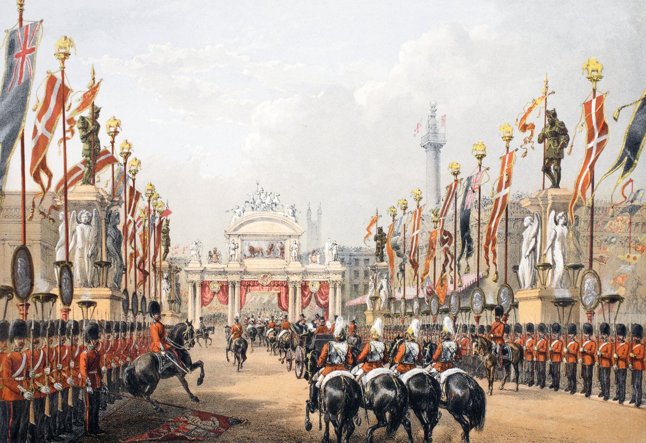 A London Bridge, amelyet a Honorable Artillery Company of London őriz, VII. Edward és a dán Alexandra házasságának emlékművéből, pub. 1864 alkotó: English School