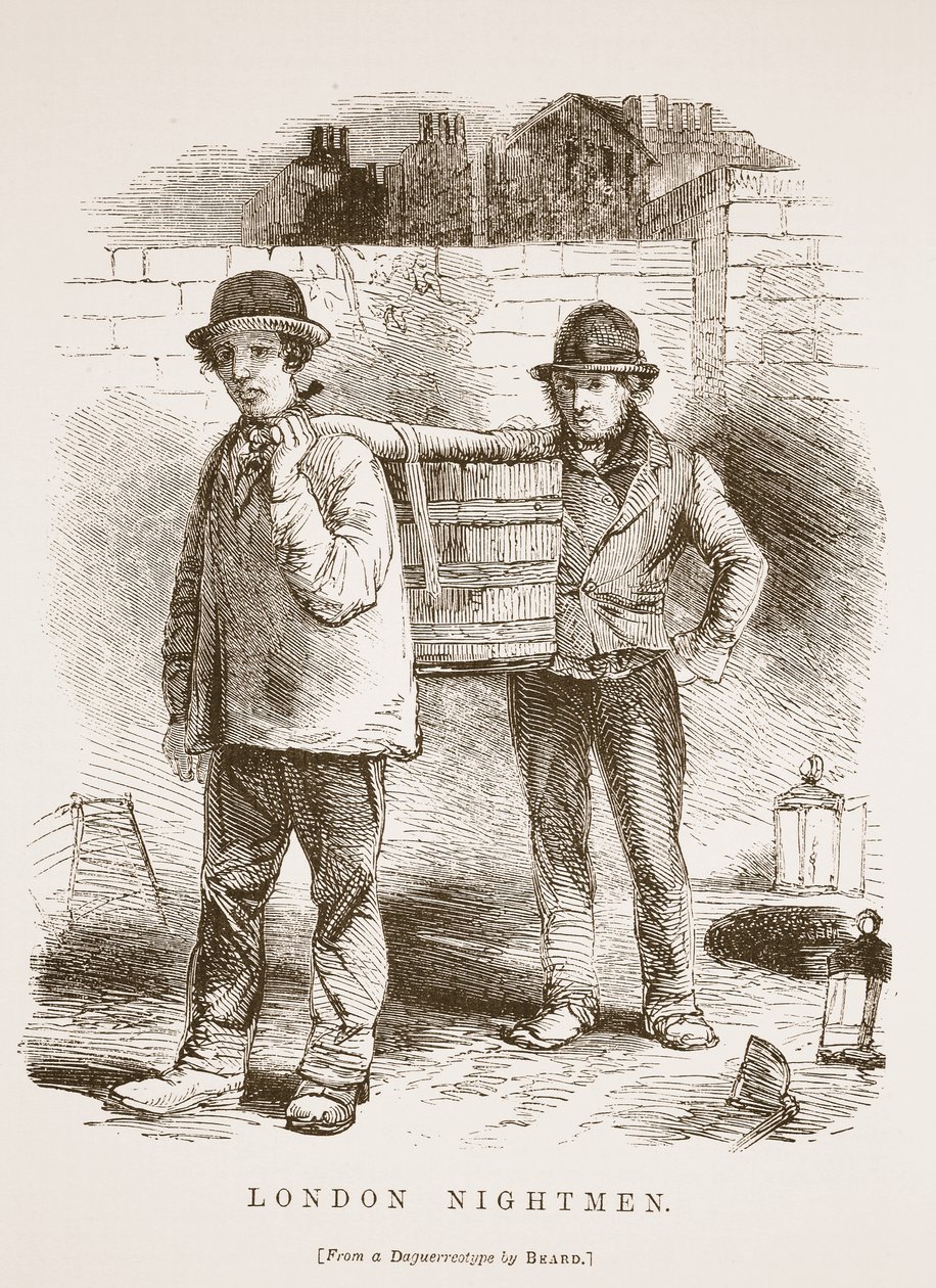 London Nightmen, Richard Beard dagerrotípiájából, illusztrációja a London Labor és London Poor, Henry Mayhew, pub. 1862 alkotó: English School