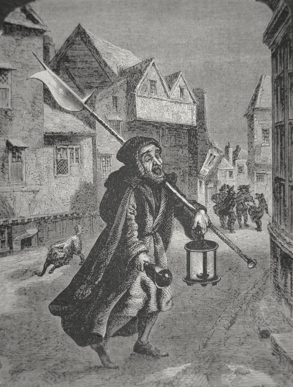 A 17. századi London Watchman (metszet) alkotó: English School
