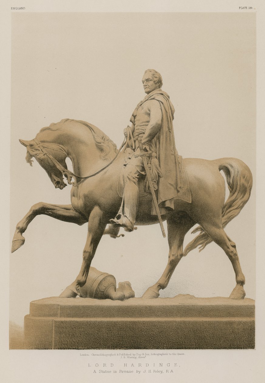 Lord Hardinge, A Statue in Bronze by J H Foley, R A (chromolitho) alkotó: English School