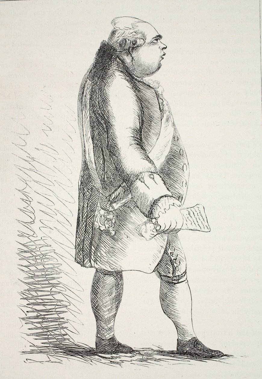 Lord North, egy régi nyomtatvány fakszimile alkotó: English School