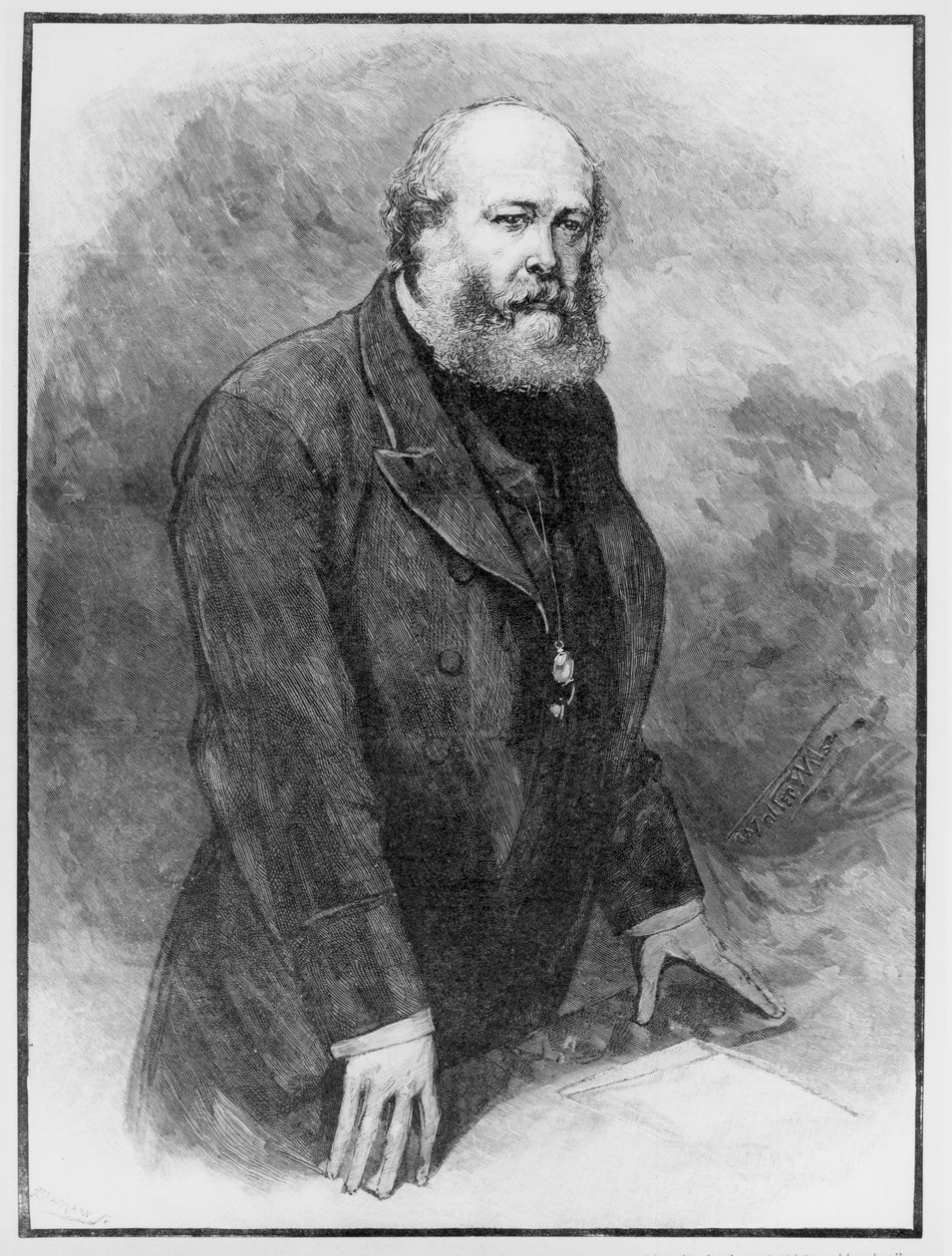 Lord Salisbury Mr. Brightról beszélve a Lordok Házában, 1889 alkotó: English School