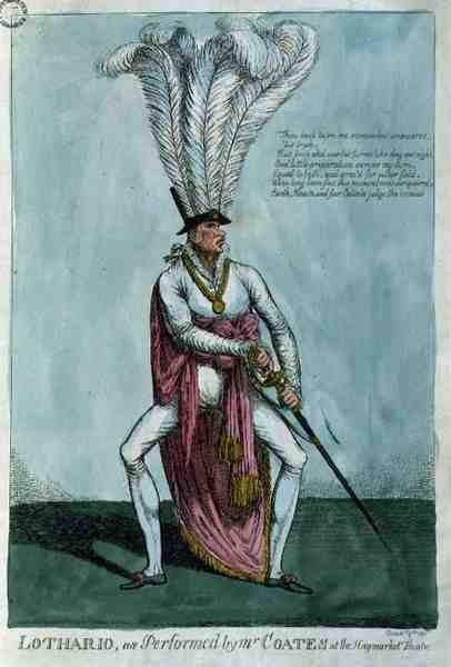 "Lothario, Coates úr előadásában a Haymarket Színházban, 1811. december 9., William Holland pub. alkotó: English School