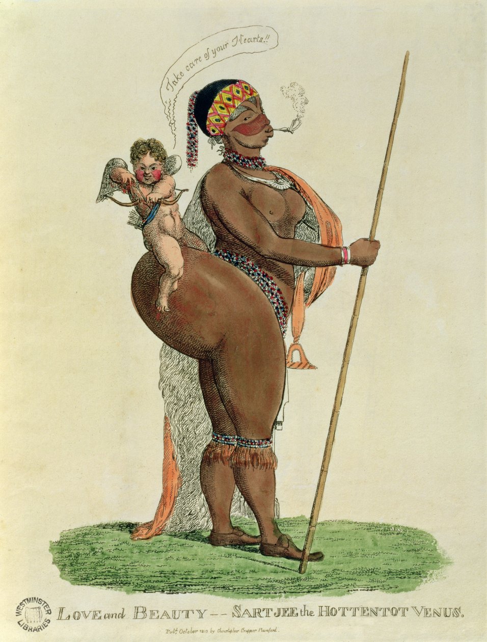 Szerelem és szépség – Sartjee, a hottentotta Vénusz, 1810 alkotó: English School
