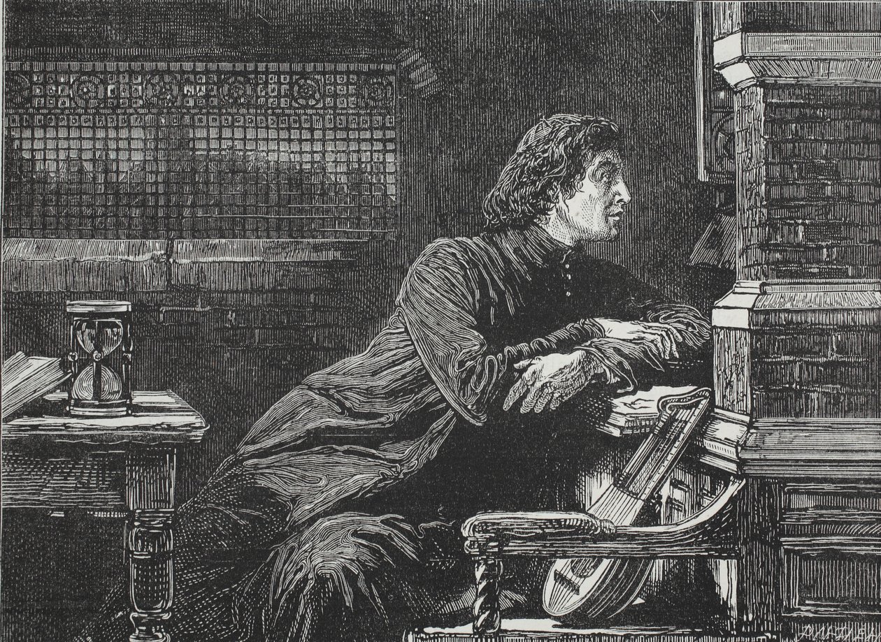 Luther at the Casement, illusztráció: James Aitken Wylie (1808-1890) A protestantizmus története című könyvéből, pub. 1878 alkotó: English School
