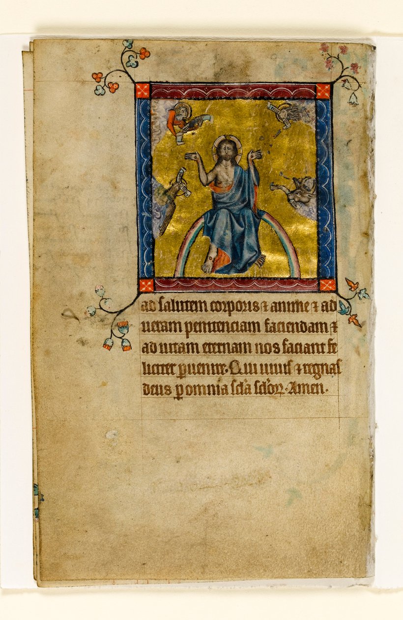 MS 1-2005, fol. 8v: Krisztus ítéletében, miniatűr a Macclesfield Zsoltárból, Sarum használata, East Anglia, 1330 körül alkotó: English School