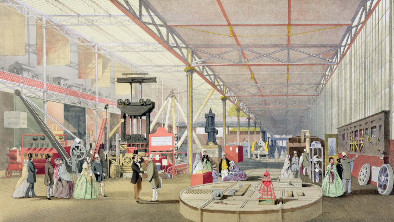 Machinery, a Dickinsons Comprehensive Pictures of the Great Exhibition of 1851-ből, 1854-ben megjelent alkotó: English School
