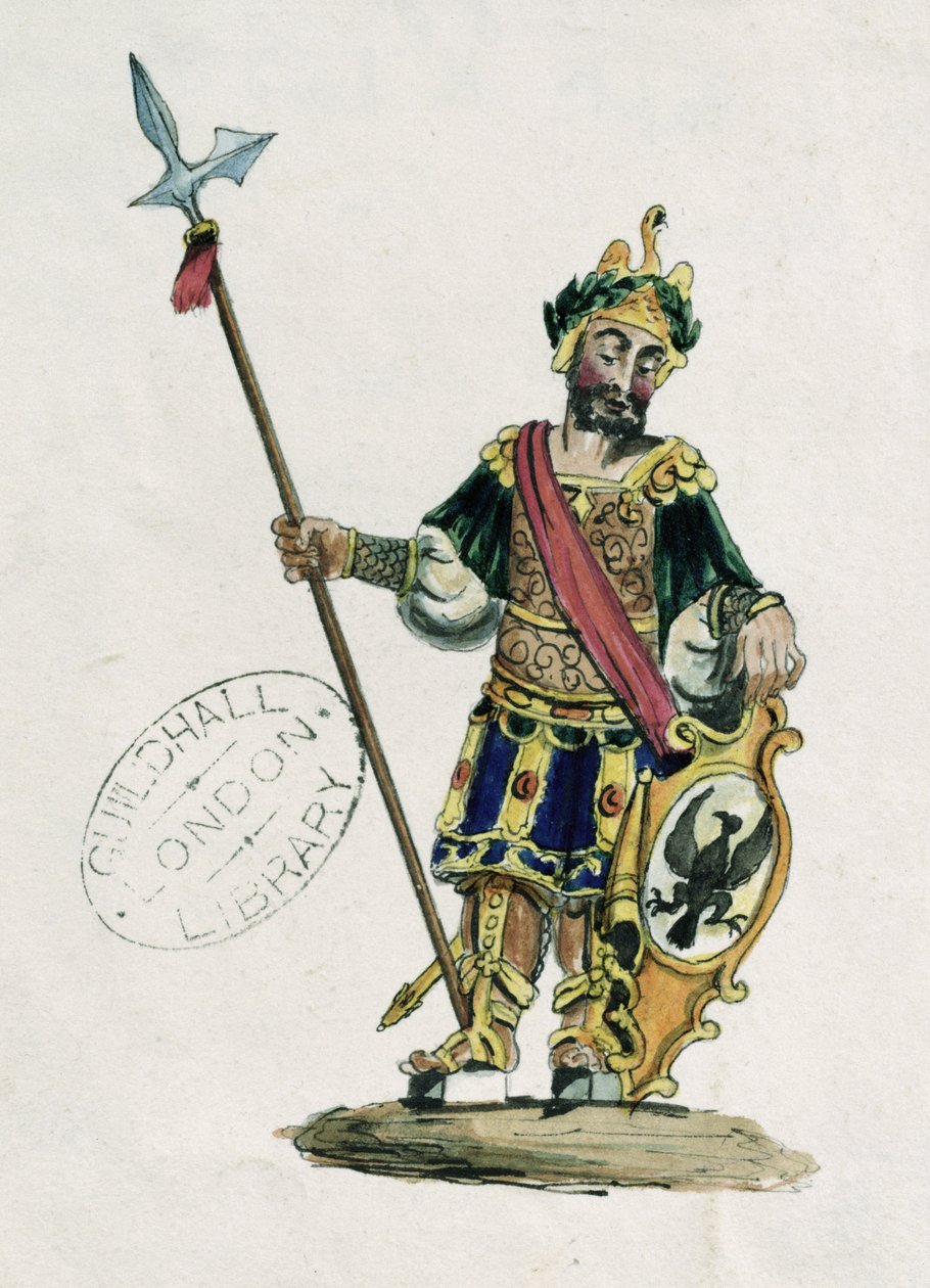 Magog, a legendás óriások céhházi szobrainak illusztrációja (lásd még: 106547) alkotó: English School