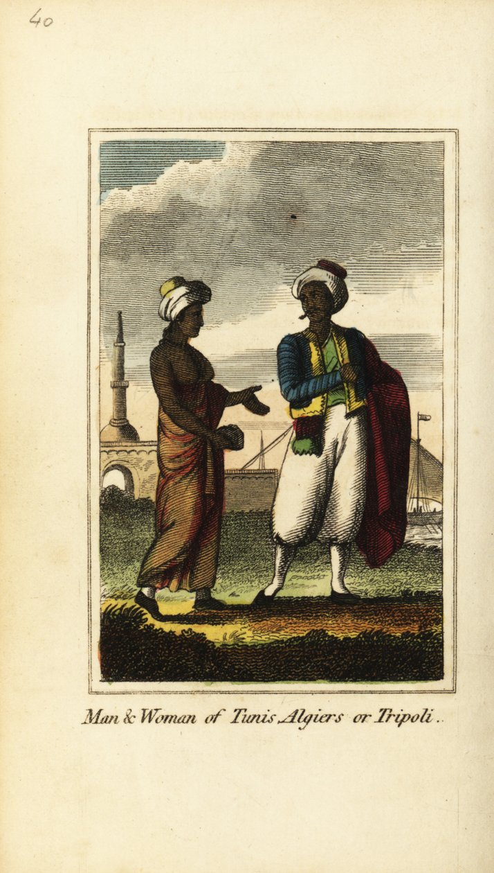 Tuniszi, algír vagy tripoli férfi és nő alkotó: English School