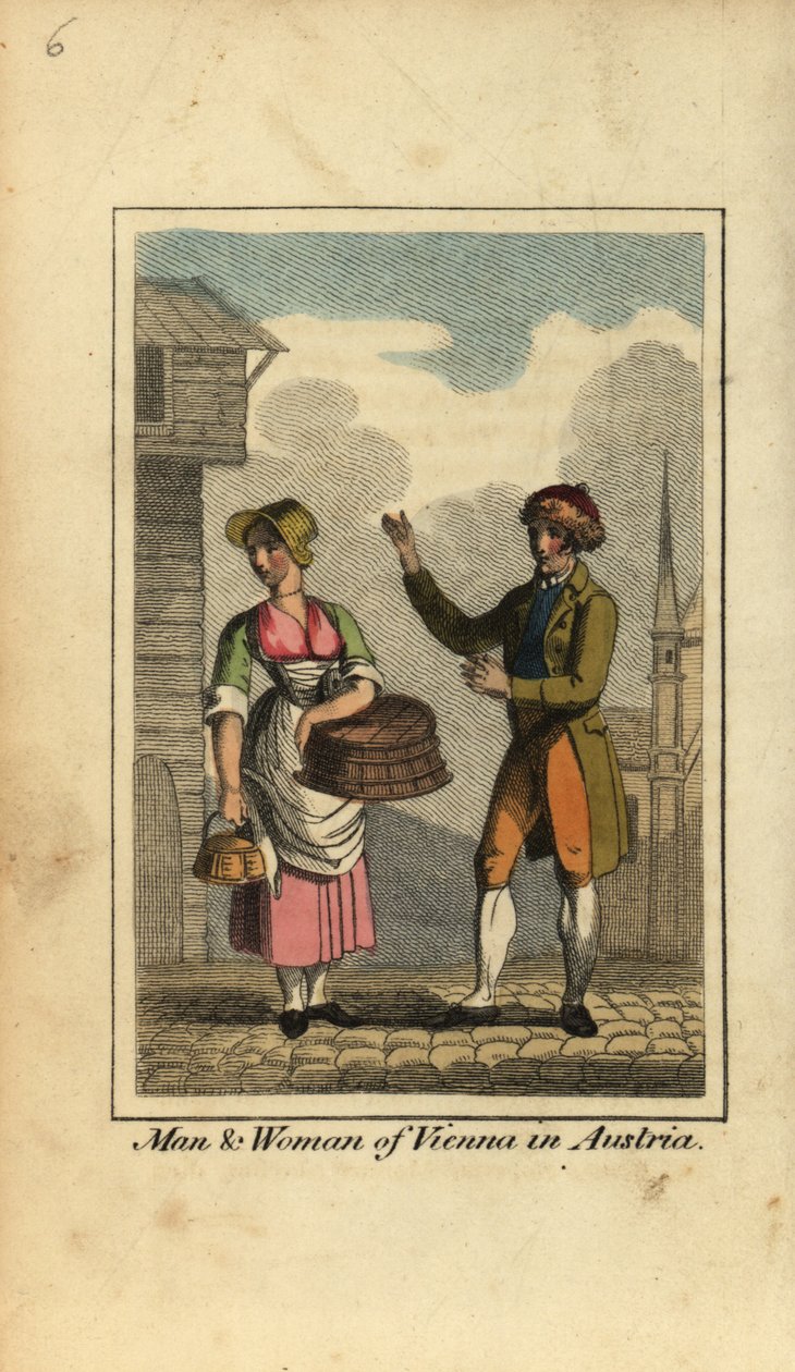 Férfi és nő Bécsből, Ausztriából alkotó: English School