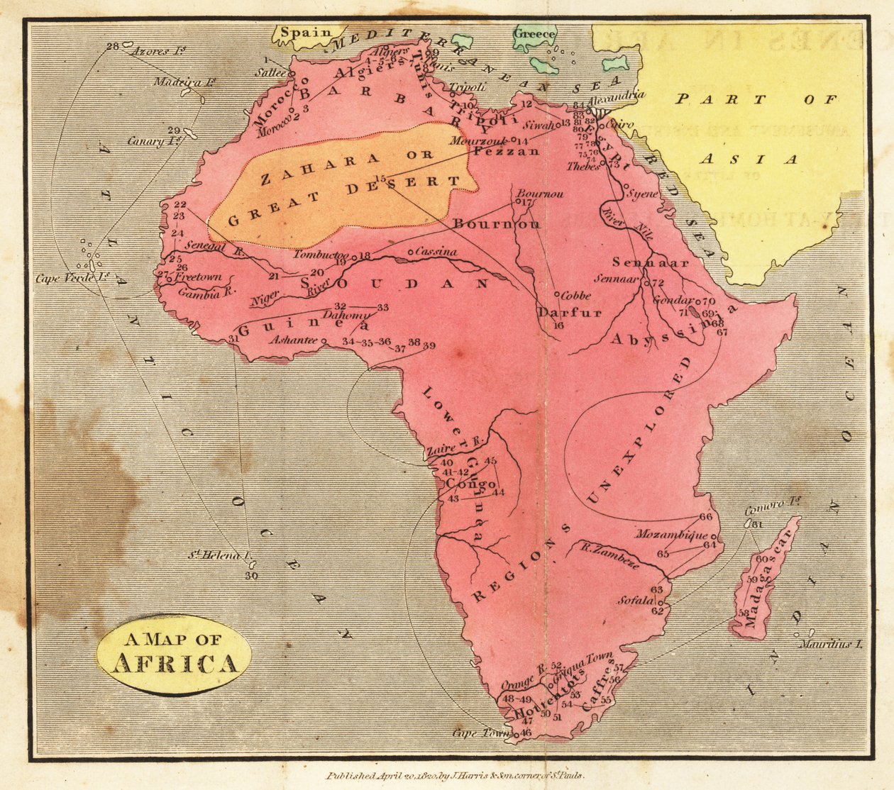 Afrika térképe alkotó: English School