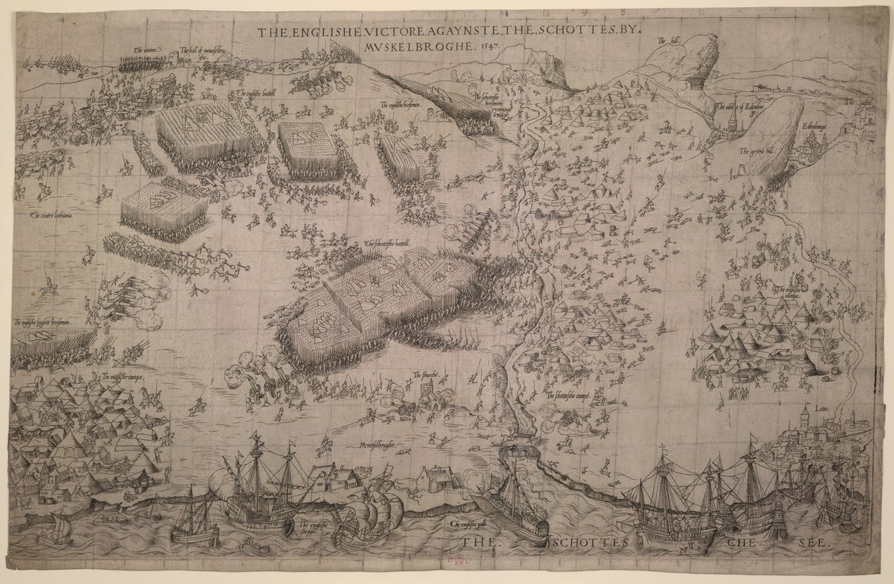 Térképek.C.C.5.a.409 A pinkie-i csata, 1547-1548 körül (metszet) alkotó: English School