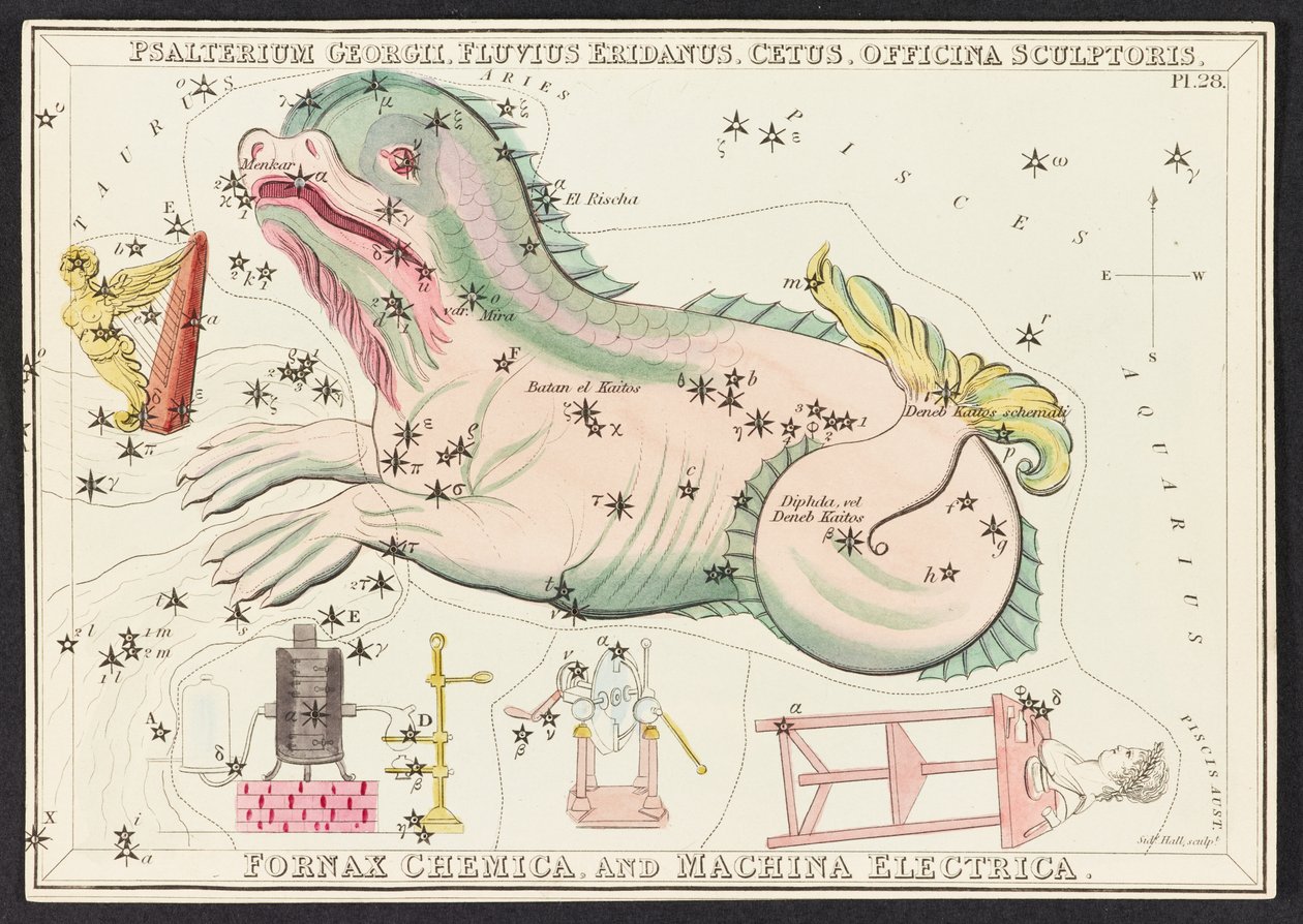 Térképek C.44.A.42 Fornax Chemica és Machina Electrica, az Urania