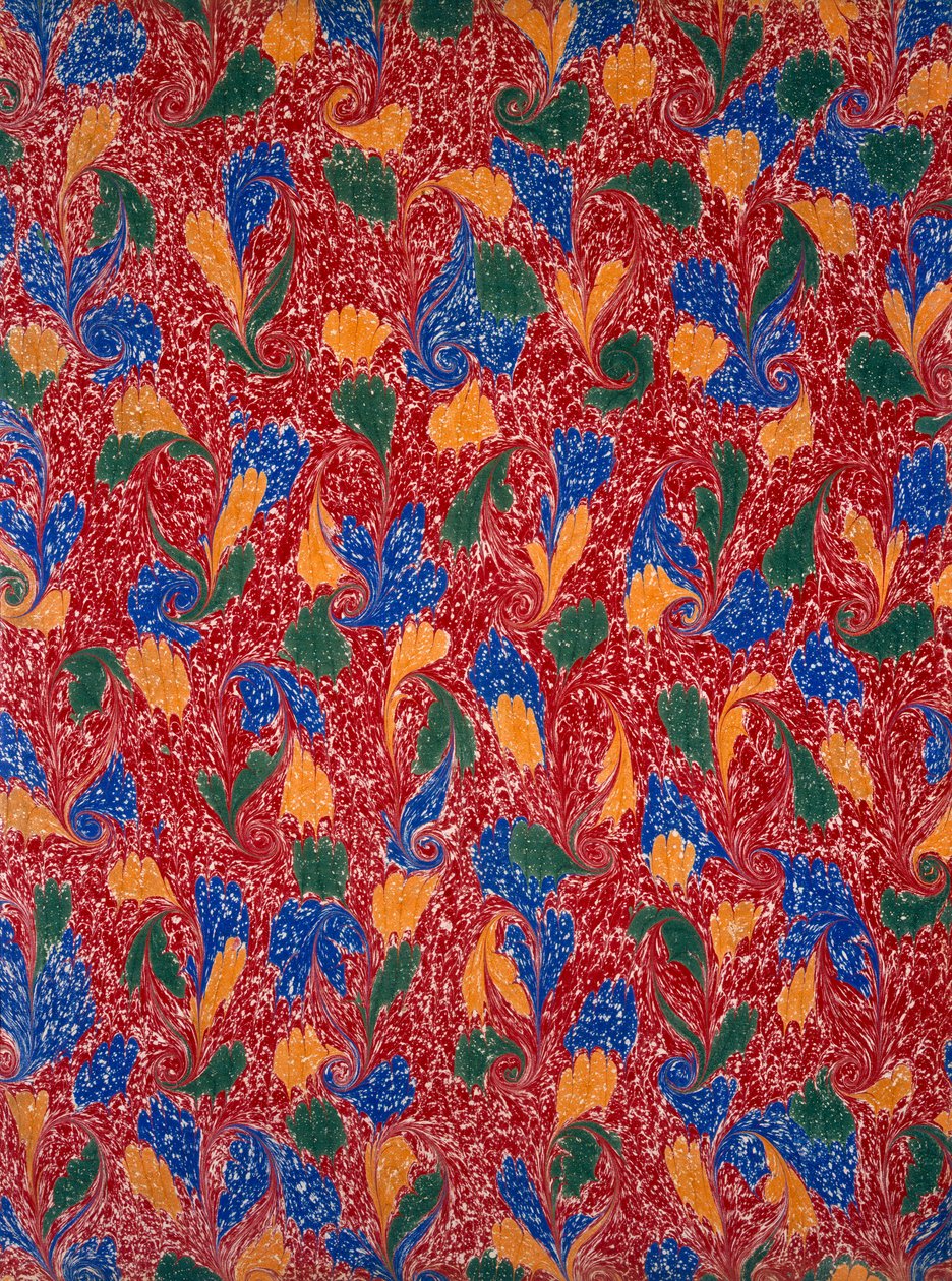 Márvány végpapír, 1950-es évek. alkotó: English School