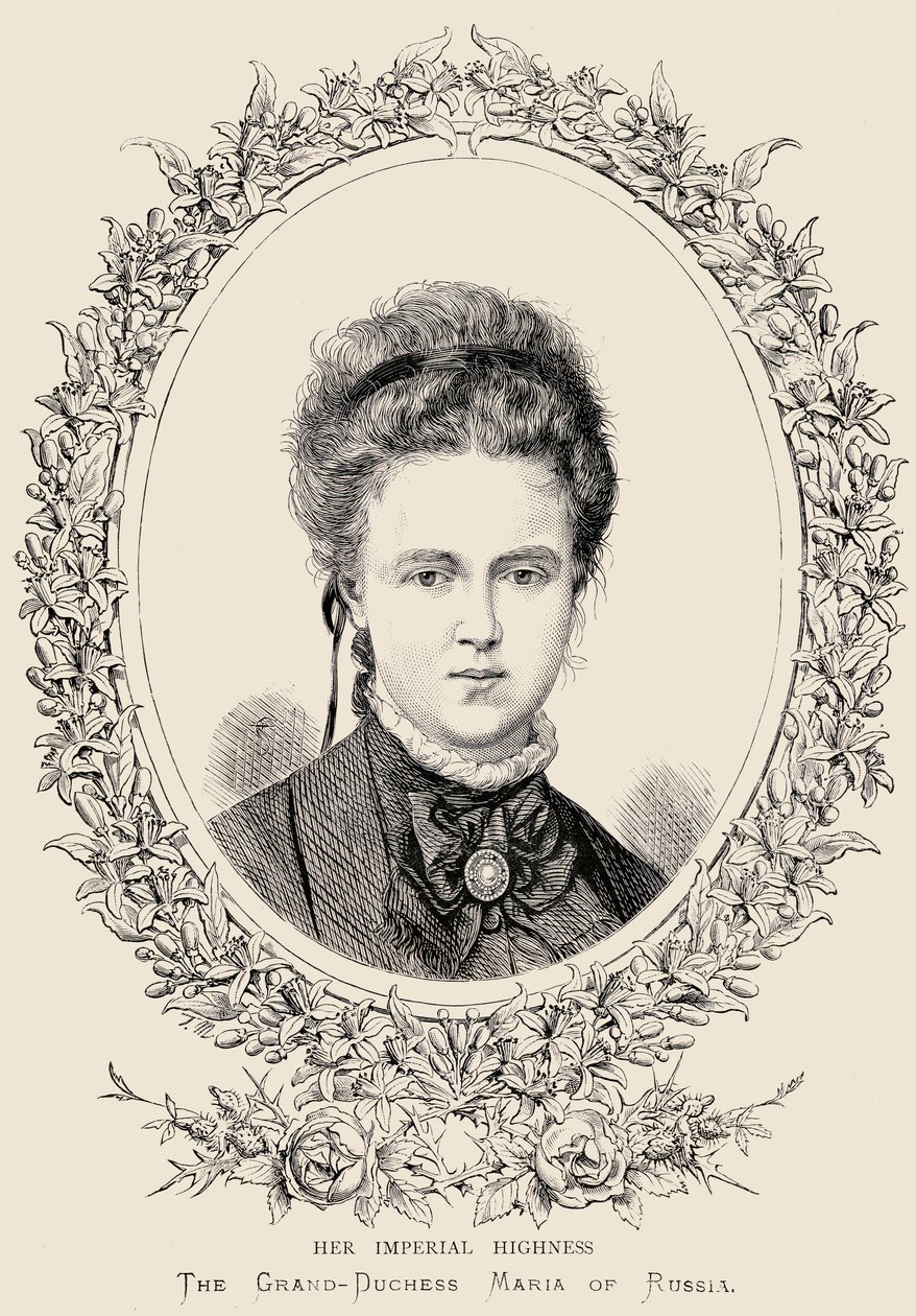 Mária Alekszandrovna (1853-1920) Ő császári fensége, Oroszország nagyhercegnője alkotó: English School