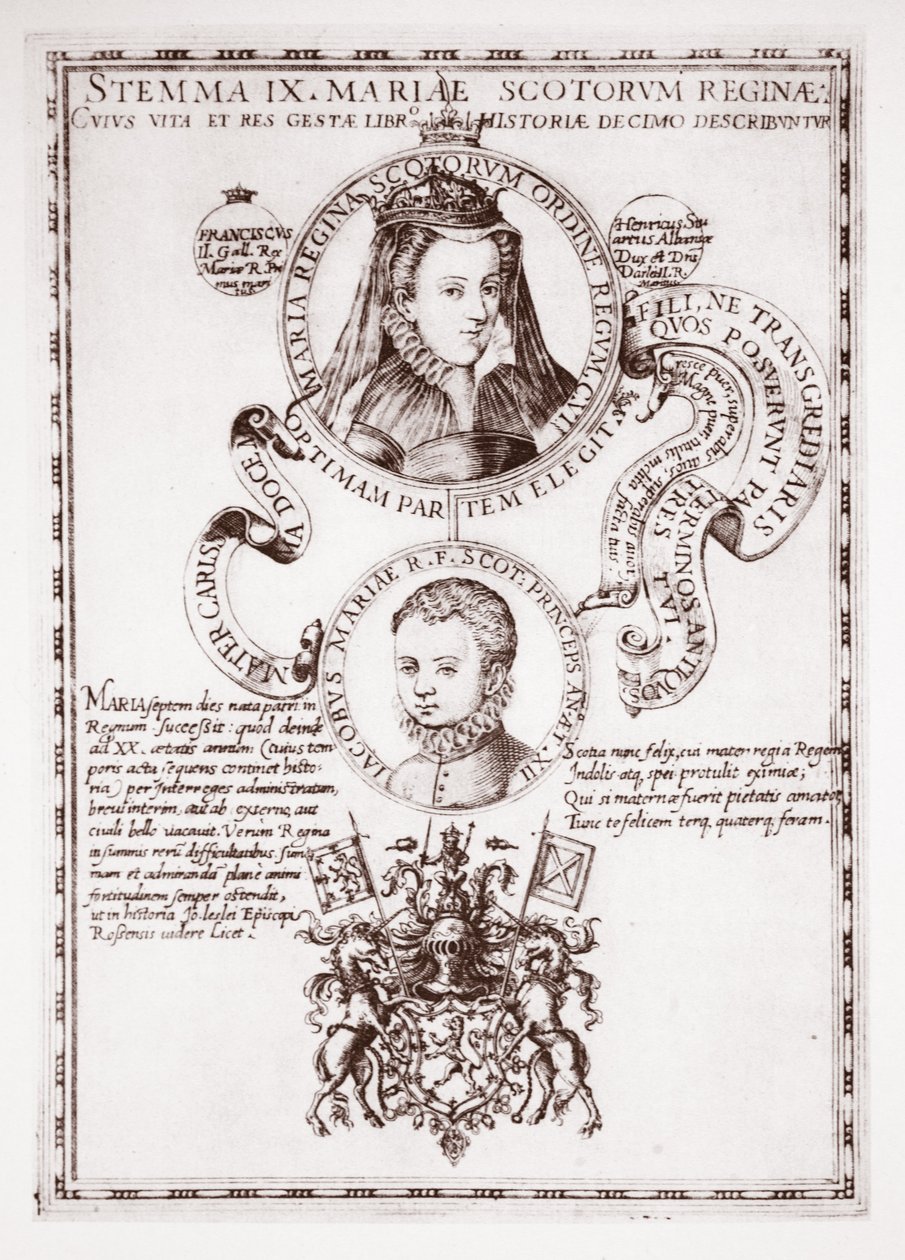Mária skót királynő és fia, Jakab király alkotó: English School