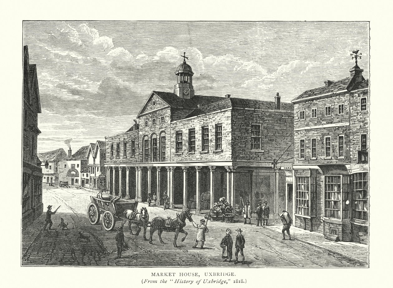 Market House, Uxbridge (metszet) alkotó: English School