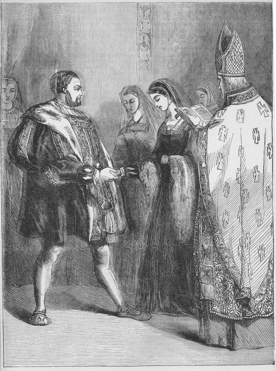 VIII. Henrik és Catherine Parr házassága (nyomtatott) alkotó: English School