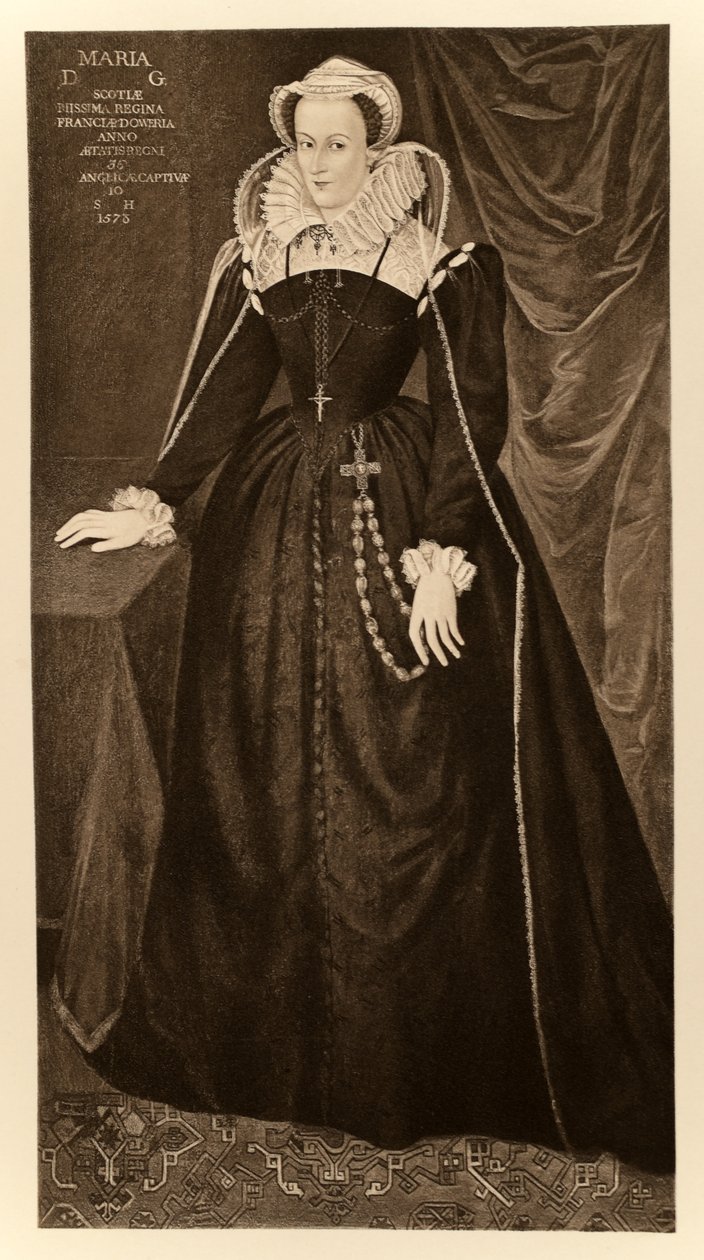Mária skót királynő (1542-1587), I. és VI. Jakabtól, nyomtatta Manzi Joyant & Co. Paris, 1904 (kollotípus) alkotó: English School