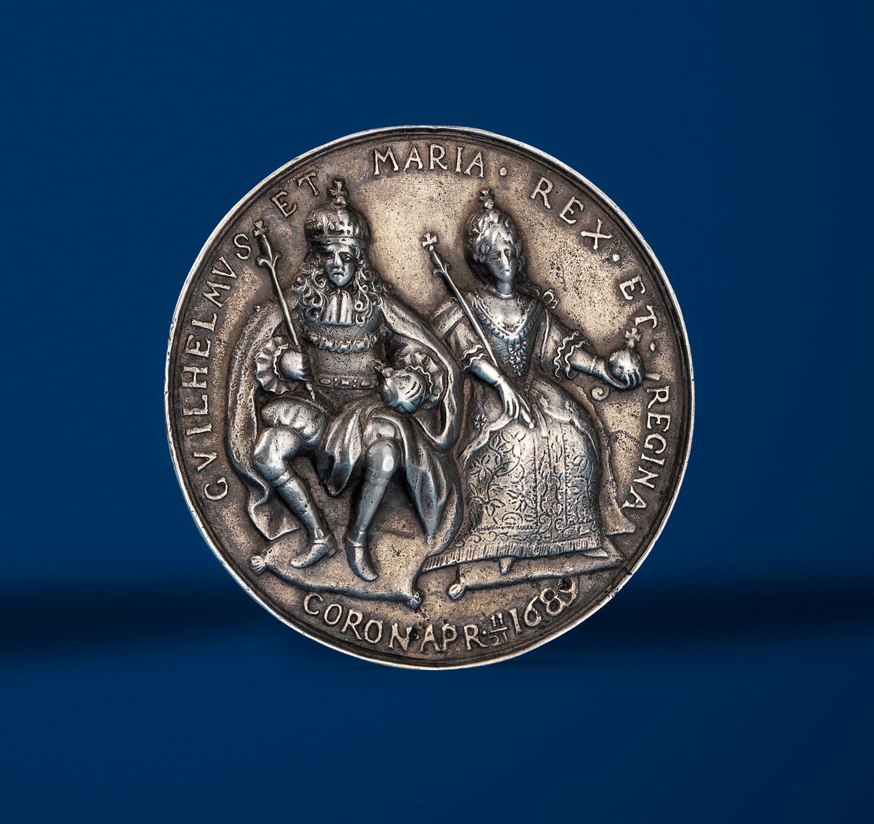 Vilmos és Mária 1869-es amszterdami koronázási ünnepségére emlékérem (ezüst) (419669 előlapja) alkotó: English School