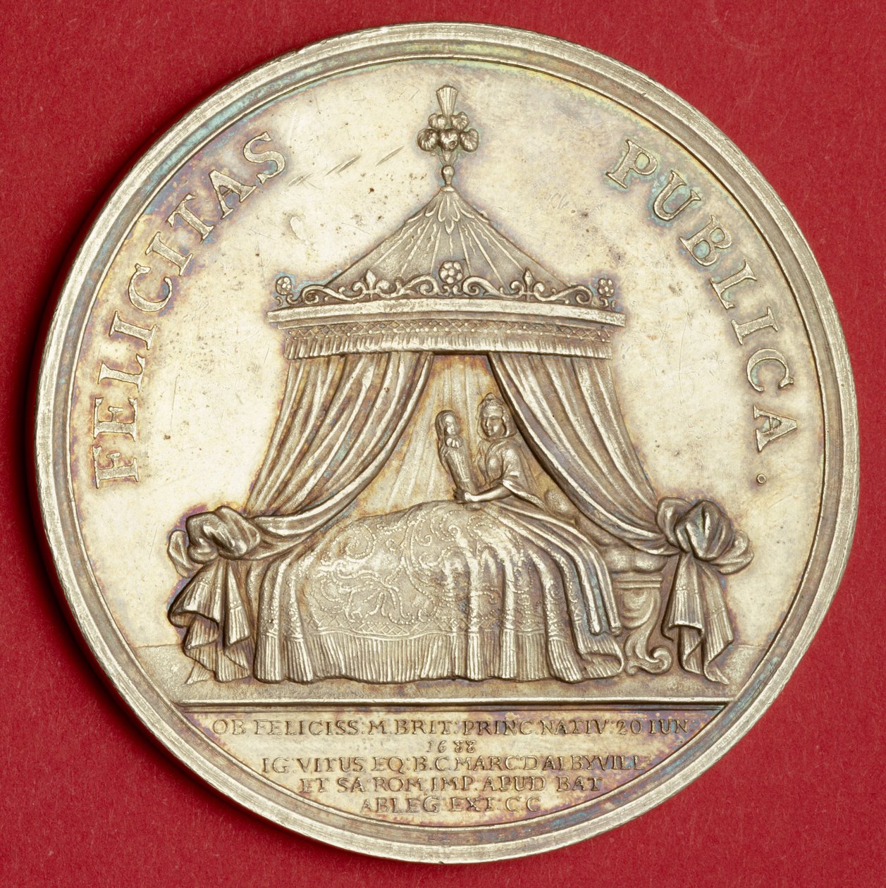 Jakab herceg születésének emlékére 1688 (ezüst aranyozott) alkotó: English School