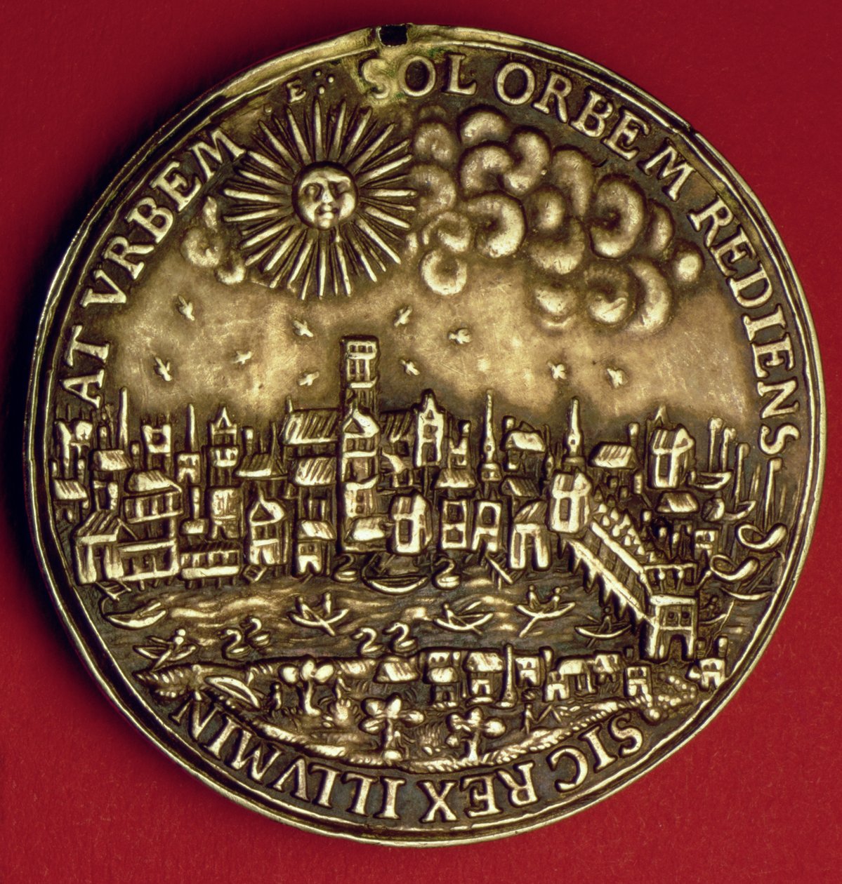 I. Károly (1600-49) londoni városba való visszatérésének emlékére kitűzött érem az 1633-as skót koronázást követően (fém) alkotó: English School