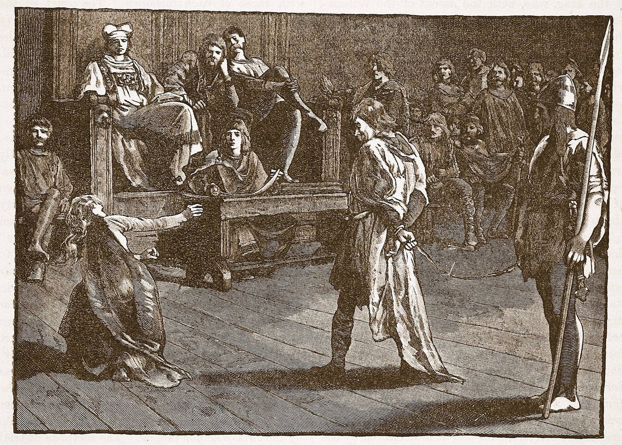 Meeting of the Shire-Moot, 835 körül, illusztráció a Cassells Illustrated History of Englandből (szépia fotó) alkotó: English School