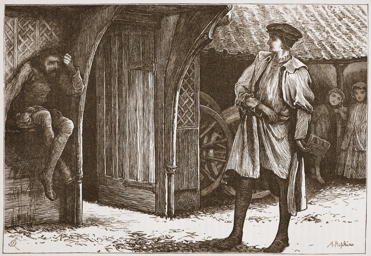 Millon és a lutheránus, illusztráció: James Aitken Wylie (1808-1890) A protestantizmus története című könyvéből, pub. 1878 alkotó: English School