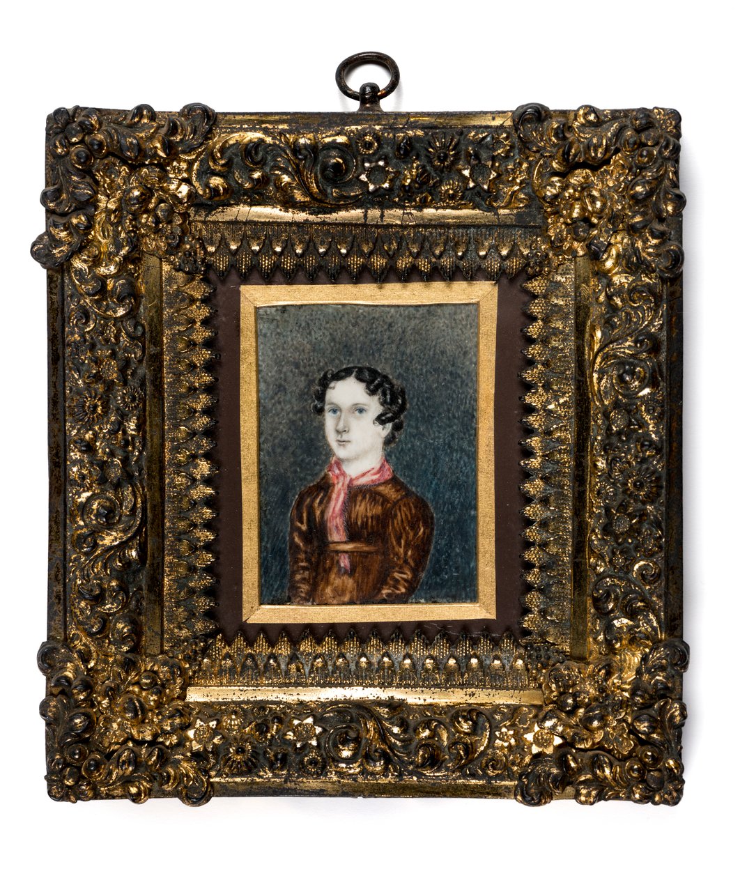 A Shibden Hall Anne Lister miniatűrje (akvarell papíron) alkotó: English School