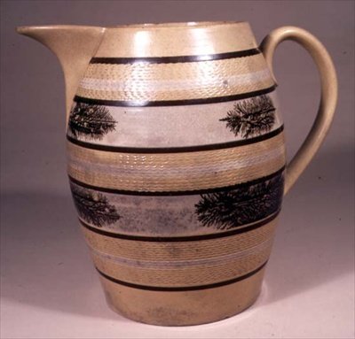 Mokka edénykancsó, valószínűleg Staffordshire-ben készült, 1830 körül (kőedény) alkotó: English School
