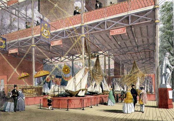 Hajómodellek az 1851-es Nagy Kiállítás indiai részlegéből, a Dickinson