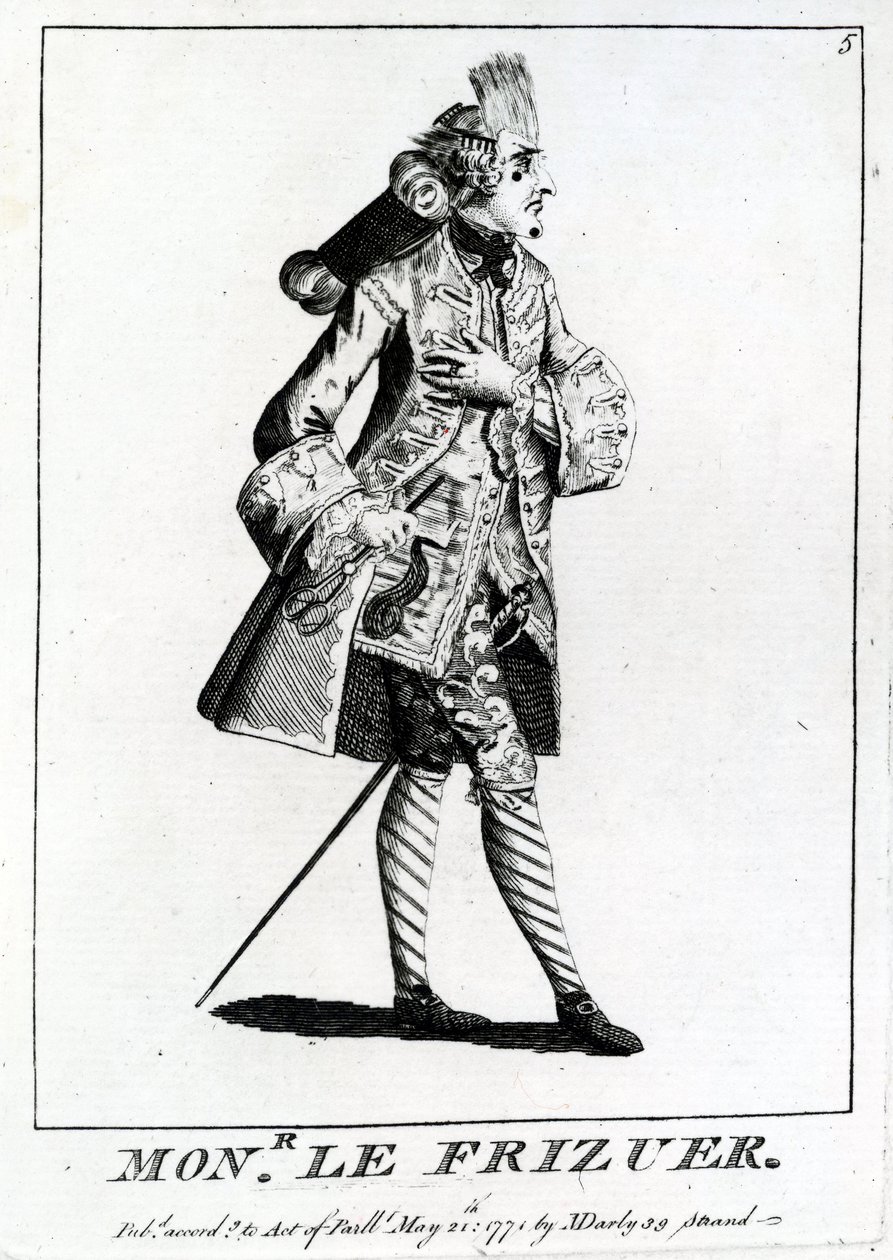 Mons. A frizer, 1771 alkotó: English School