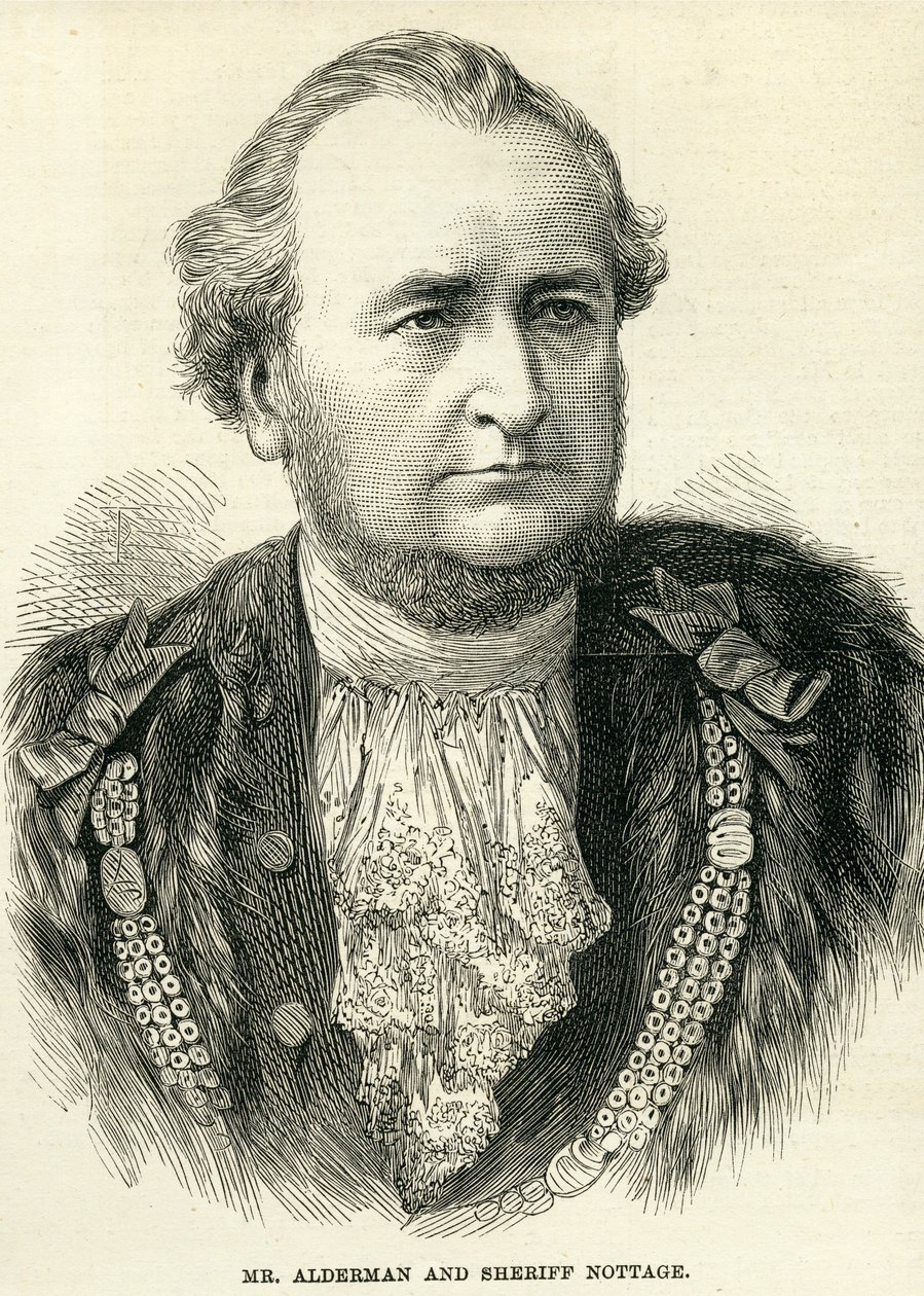 Mr Alderman és Sheriff Nottage a The Illustrated London News-tól, 1877. november 10. alkotó: English School