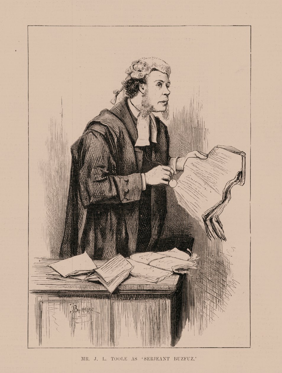 JL Toole úr mint "Buzfuz őrmester" (metszet) alkotó: English School