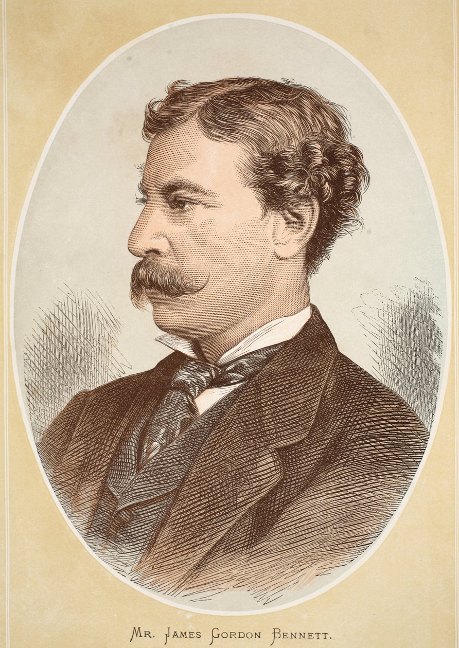 James Gordon Bennett, illusztráció a David Livingstone élete és felfedezései képi kiadásából, J. Ewing Richie, pub. A. Fullarton & Co., 1876 alkotó: English School