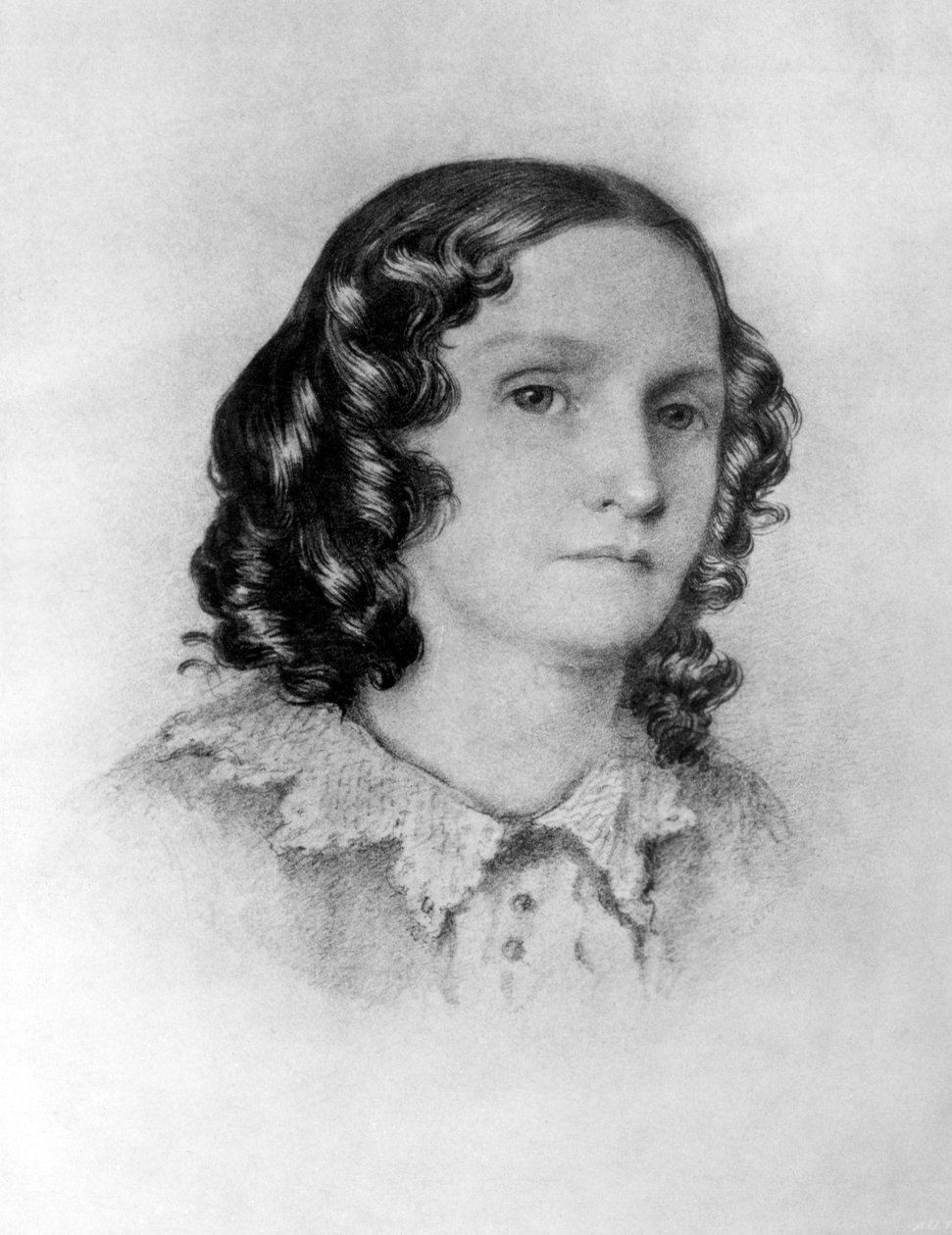 Mrs. Jenkin egy vázlatból, amelyet fia készített Genovában, 19. század alkotó: English School