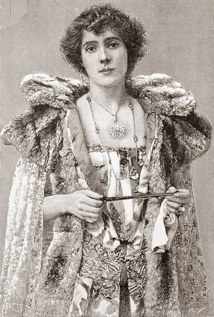 Mrs. Patrick Campbell, a From The Strand Magazine 1897-ben jelent meg. alkotó: English School