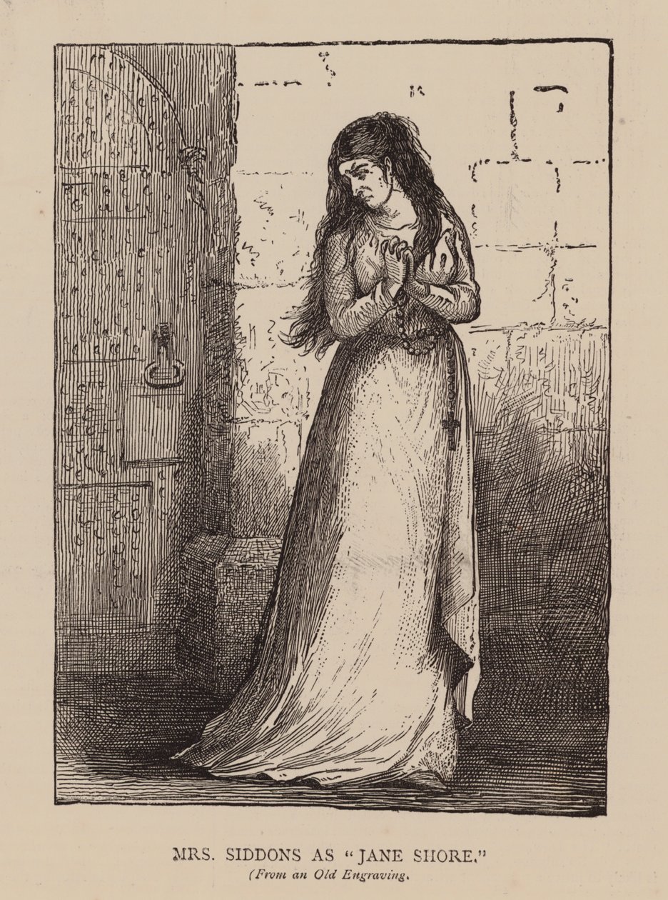 Mrs Siddons mint "Jane Shore" (metszet) alkotó: English School