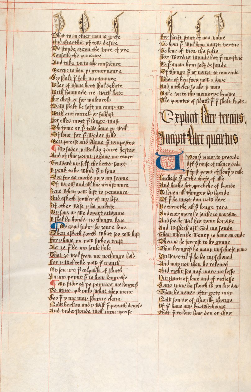 Ms326 f66v, Confessio Amantis, John Gower (toll és tinta pergamen) alkotó: English School